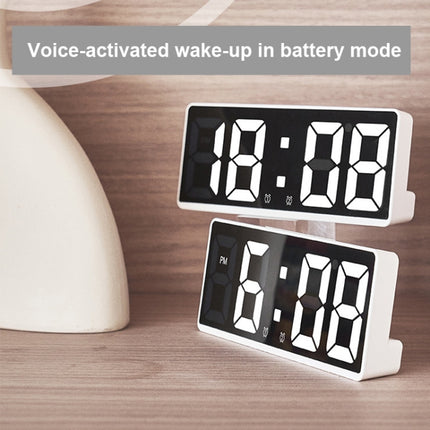 LED Bedside Alarm Clock Battery Plug-In Dual-Purpose Clock
