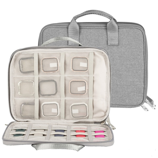 Portable Double-Layer Strap Storage Bag Data Cable Organizer Bag