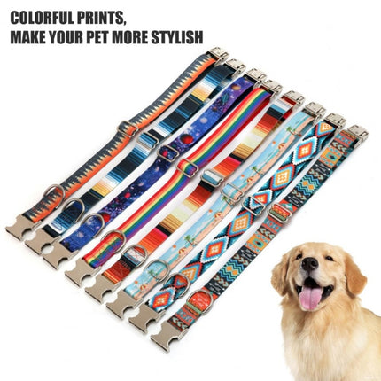 Pet Ethnic Style Polyester Cotton Print Pattern Collar, Size:, S: 1.5x27-43cm, M: 2.0x32-52cm, L: 2.5x38-61cm, XL: 2.5x43-71cm - DealBuddy
