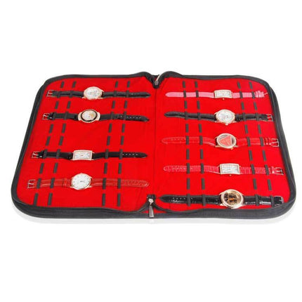 PU Leather Large Capacity Jewelry Watch Display Storage Bag