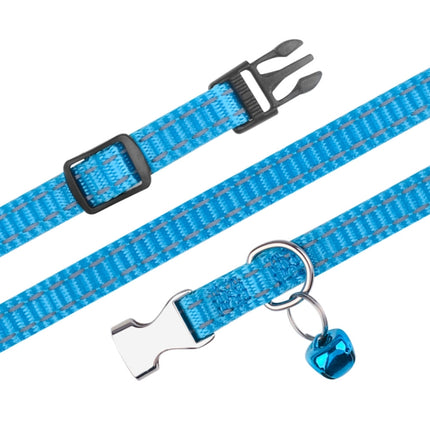 2 PCS Night Reflective Nylon Cat Collar With Bell, No Carving Purple, No Carving Grass Green, No Carving Black, No Carving Rose Red, No Carving Green, No Carving Sky Blue - DealBuddy