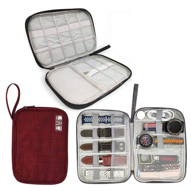Travel Portable Strap Data Cable Storage Bag