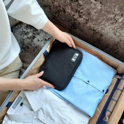 Travel Portable Strap Data Cable Storage Bag