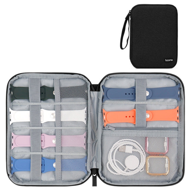 Boona Smart Watch Strap Data Cable Portable Storage Bag For Apple Watch, Large (Black) - DealBuddy