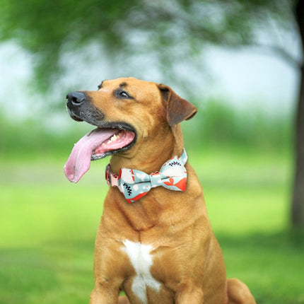 Rose Gold Buckle Pet Detachable Bow Collar, Size:, S 1.5x28-40cm, M 2.0x33-50cm, L 2.5x38-60cm, XL 2.5x43-70cm - DealBuddy