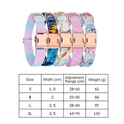 Rose Gold Buckle Pet Detachable Bow Collar, Size:, S 1.5x28-40cm, M 2.0x33-50cm, L 2.5x38-60cm, XL 2.5x43-70cm - DealBuddy