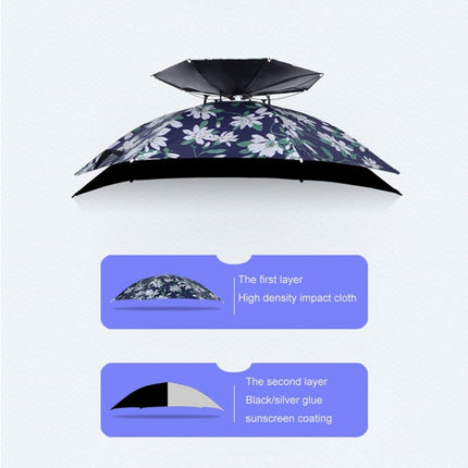 Double-layer Fishing Umbrella Hat Outdoor Sunscreen And Rainproof Folding Umbrella Hat