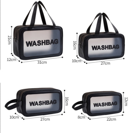 2 PCS Frosted Translucent Waterproof Storage Bag Cosmetic Bag Swimming Bag Wash Bag