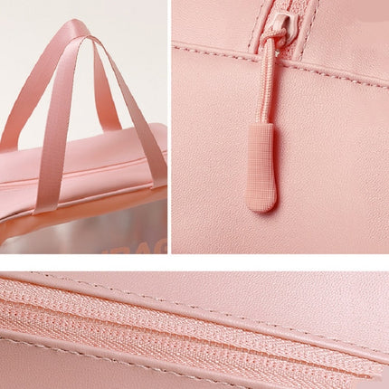 2 PCS Frosted Translucent Waterproof Storage Bag Cosmetic Bag Swimming Bag Wash Bag