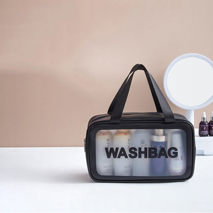 2 PCS Frosted Translucent Waterproof Storage Bag Cosmetic Bag Swimming Bag Wash Bag