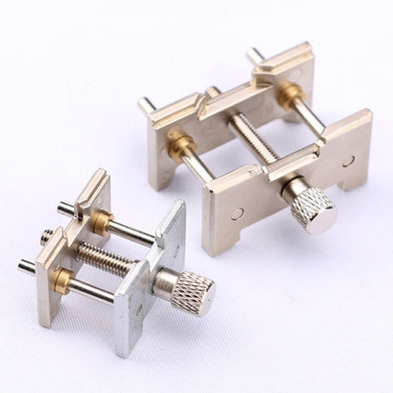 2 In 1  Watch Movement Holder Clip Base Metal Multi Function Vise Clamp, Random Color Delivery