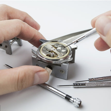 2 In 1  Watch Movement Holder Clip Base Metal Multi Function Vise Clamp, Random Color Delivery