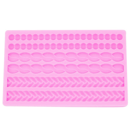 Pearl Twist Braided Fondant Cake Silicone Mold