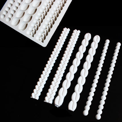 Pearl Twist Braided Fondant Cake Silicone Mold