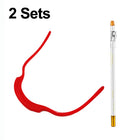 2 Sets Beard Styling Board Shaving Barber Tools, Style:, Shape Ruler+Pen, Shape Ruler+Pen+Bearded Model, Shape Ruler x 2+Pen+Bearded Model - DealBuddy
