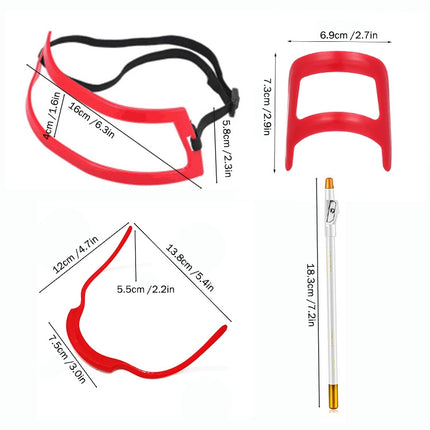 2 Sets Beard Styling Board Shaving Barber Tools, Style:, Shape Ruler+Pen, Shape Ruler+Pen+Bearded Model, Shape Ruler x 2+Pen+Bearded Model - DealBuddy