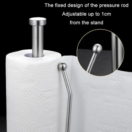 Stainless Steel Roll Paper Cling Film Vertical Stand, Shape: