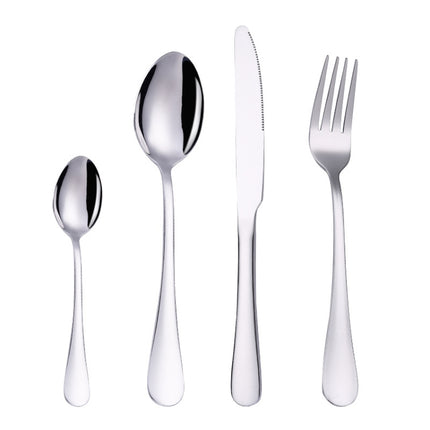 4PCS/Set Stainless Steel Western Steak Fork Spoon Knife Set, True Color, Golden, Rose Gold, Colorful, Black - DealBuddy