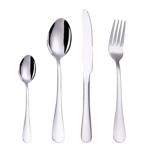 4PCS/Set Stainless Steel Western Steak Fork Spoon Knife Set, True Color, Golden, Rose Gold, Colorful, Black - DealBuddy