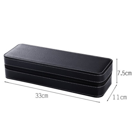 6 Bit Zipper Watch Box Storage Display Box PU Zipper Bag Watch Box