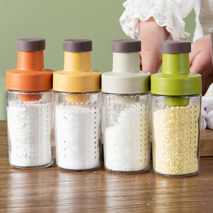 Quantitative Sugar Control Bottle Sugar Jar Dust-proof Sealed Seasoning Bottle With Lid, White, Green, Orange, Yellow - DealBuddy
