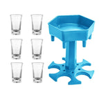 Blue+6 Transparent Cups
