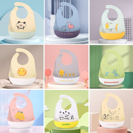 Baby Oil Spray Waterproof Silicone Bib Ultra-thin Saliva Towel, Pattern: