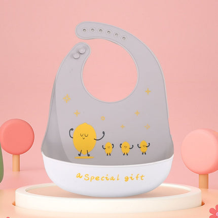 Baby Oil Spray Waterproof Silicone Bib Ultra-thin Saliva Towel, Pattern: