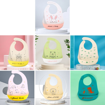 Baby Oil Spray Waterproof Silicone Bib Ultra-thin Saliva Towel, Pattern:, Rabbit BATT2, Lion Dot 2, Rabbit Glasses 2, Good Bear 2, Dinosaur World, Big&Small Dinosaur - DealBuddy