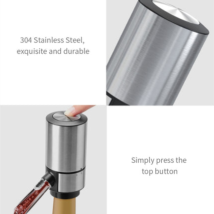 Electric Red Wine Decanter Dispenser,Style:, Red ABS, Stainless Steel, Stainless Steel With Base - DealBuddy