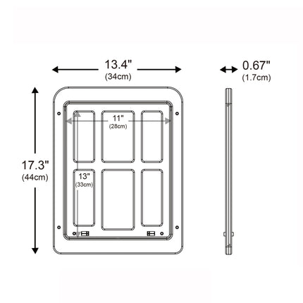 Pet Plaid Door For Screen Window Door Hole With Automatic Closure Lockable, 34cmx 44cm White - DealBuddy