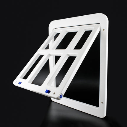 Pet Plaid Door For Screen Window Door Hole With Automatic Closure Lockable, 34cmx 44cm White - DealBuddy