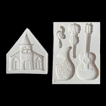 Castle Musical Silicone Mold Chocolate Fondant Cake Decor, Style:, Specification: Triangle, Triangle, Rectangle - DealBuddy