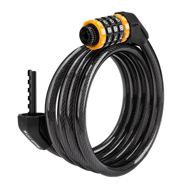 WEST BIKING Bicycle Anti-Theft Cable Combination Lock, Length: - DealBuddy
