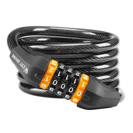 WEST BIKING Bicycle Anti-Theft Cable Combination Lock, Length: - DealBuddy