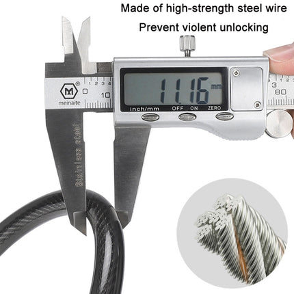 WEST BIKING Bicycle Anti-Theft Cable Combination Lock, Length:, 2M