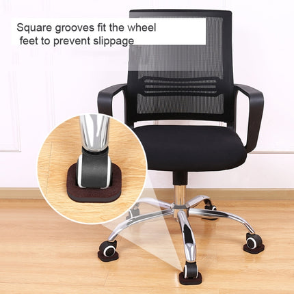 5 PCS Computer Seat Pulley Holder Chair Roller Non-slip Pad