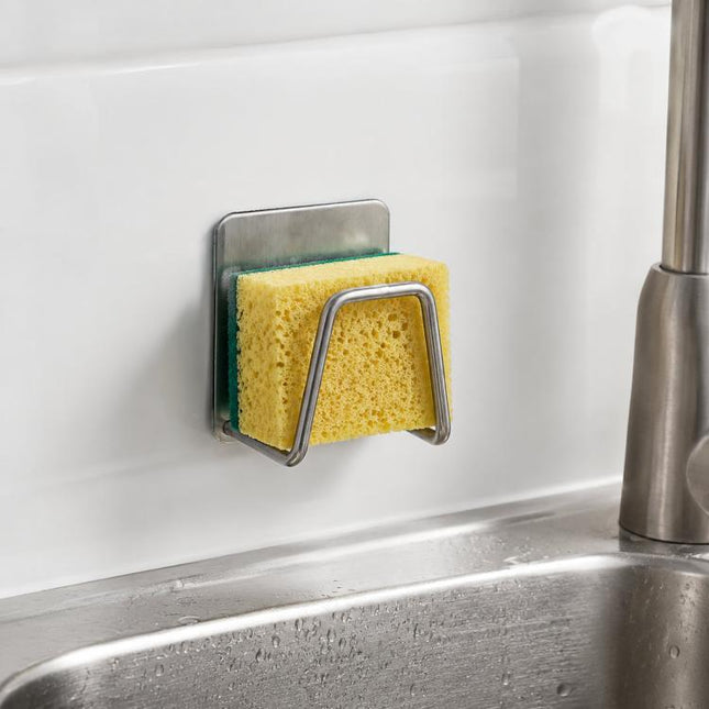 304 Stainless Steel Sponge Rack Sink Drain Rack, Color: Brushed Color, Brushed Color, Large True Color, Large Baking Black, Large Baking White, 201 Ture Color