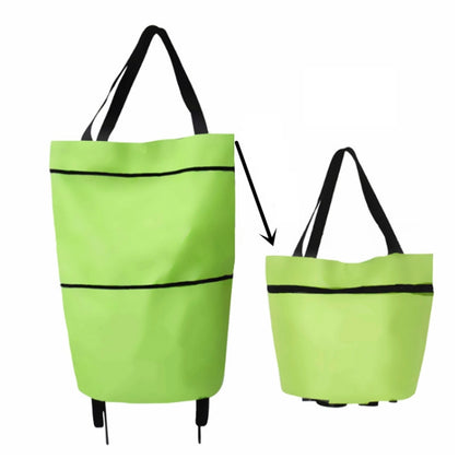 Portable Shopping Cart Foldable Tote With Wheels