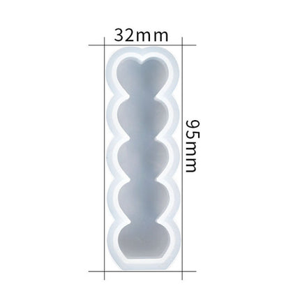 D2111-1 DIY Drop Mold Heart Candle Silicone Mold