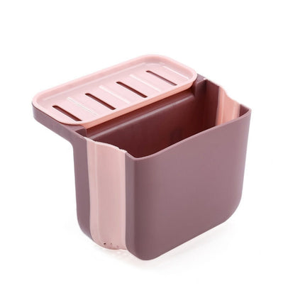 Kitchen Sink Telescopic Drain Basket Sucker Hanging Trash Can
