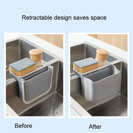 Kitchen Sink Telescopic Drain Basket Sucker Hanging Trash Can
