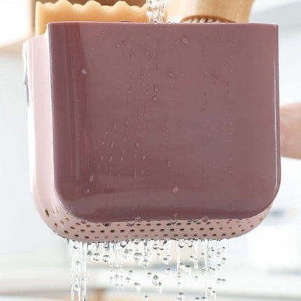 Kitchen Sink Telescopic Drain Basket Sucker Hanging Trash Can