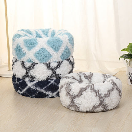 Long-haired Round Pet Kennel Warm Pet Bed, 40cm, 50cm, 60cm - DealBuddy