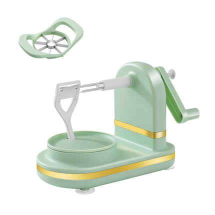 Hand Crank Fruit Peeler Apple Divider Dicer, Dark Green, Light Green - DealBuddy