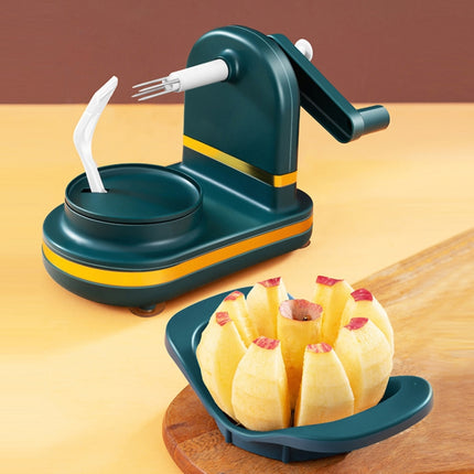 Hand Crank Fruit Peeler Apple Divider Dicer, Dark Green, Light Green - DealBuddy