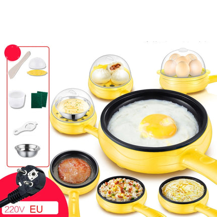 350W Electric Egg Omelette Cooker Frying Pan Steamer Cooker,EU Plug,Style:, Single Layer Set Yellow, Double Layer Set Yellow, Pan+Wood Shovel Yellow, Single Layer Set Pink, Double Layer Set Pink, Pan+Wood Shovel Pink - DealBuddy
