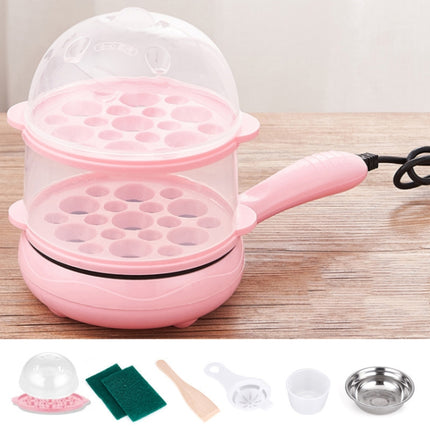 350W Electric Egg Omelette Cooker Frying Pan Steamer Cooker,EU Plug,Style:, Single Layer Set Yellow, Double Layer Set Yellow, Pan+Wood Shovel Yellow, Single Layer Set Pink, Double Layer Set Pink, Pan+Wood Shovel Pink - DealBuddy