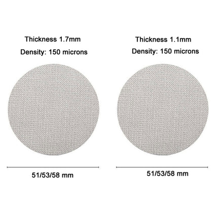 Stainless Steel Sintered Sheet Coffee Splash Filter, Size: 58mm x 1.7mm