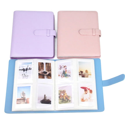 CAIUL 3 Inch PU Leather Photo Album Photo Collection Commemorative Book, Cherry Pink, Clove Purple, Qingkong Blue - DealBuddy